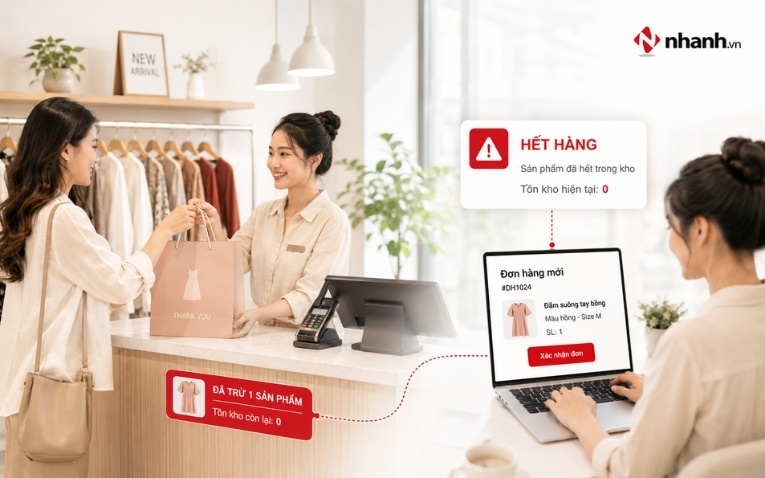 Những nguyên nhân khiến tồn kho giữa cửa hàng và sàn TMĐT thường bị lệch
