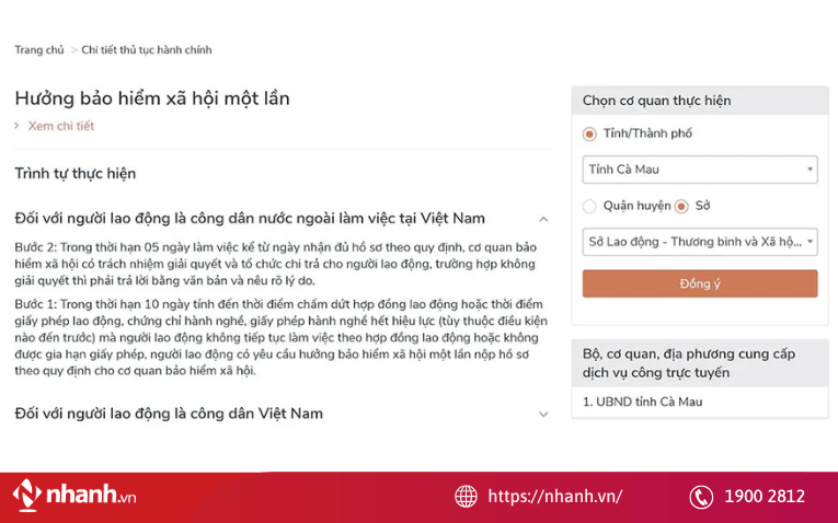 Lựa chọn cơ quan BHXH có thẩm quyền theo nơi cư trú