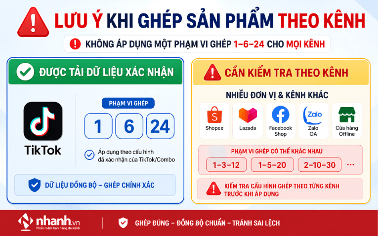 Lưu ý khi ghép sản phẩm theo số lượng trên sàn