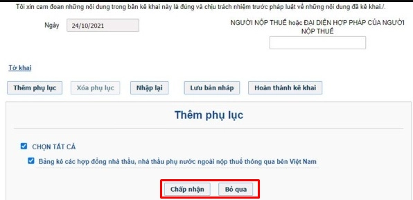 Thêm phụ lục