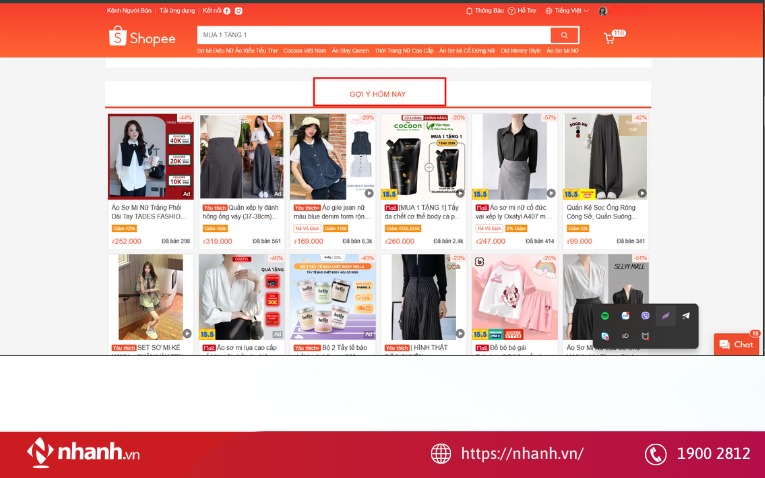 Mục “Gợi Ý Hôm Nay”