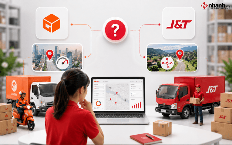 Nên lựa chọn dịch vụ vận chuyển GHN hay J&T