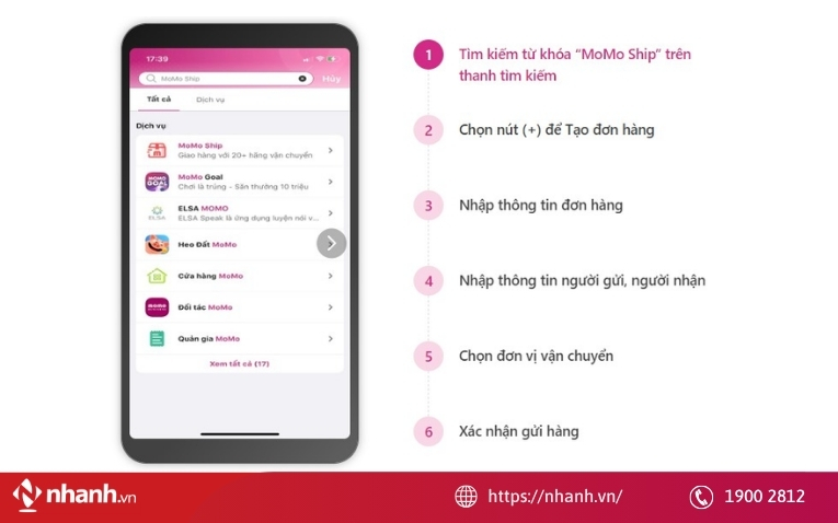 Nền tảng tích hợp nhiều đơn vị vận chuyển trên 1 màn hình Momo Ship
