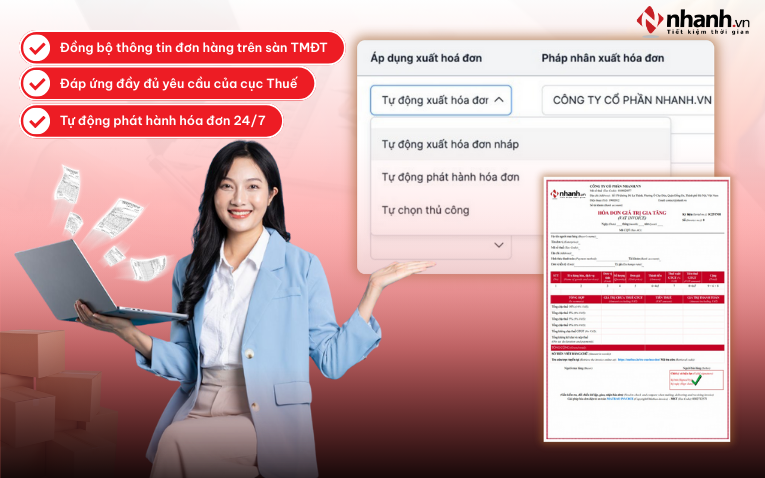 Phần mềm xuất hóa đơn điện tử tự động Nhanh.vn