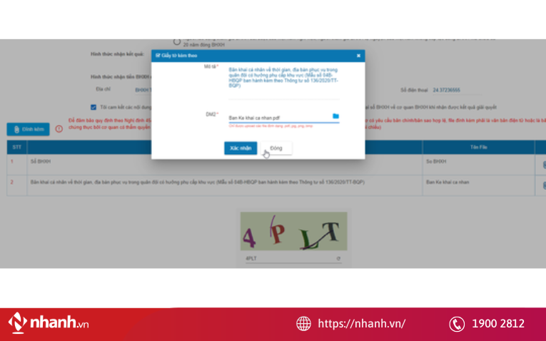 Nhập chính xác mã của hệ thống vào ô yêu cầu