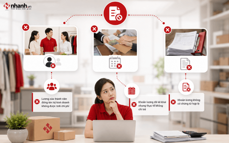 Những khoản lương không được tính vào chi phí được trừ