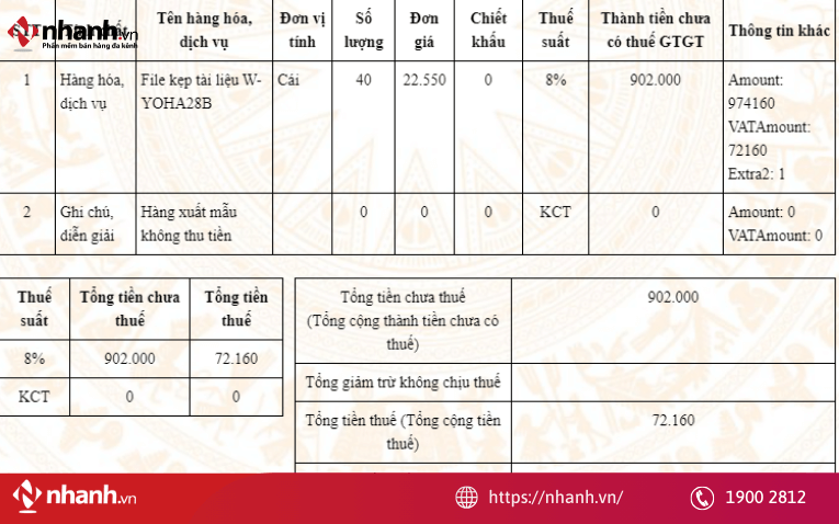Nội dung bắt buộc trên hóa đơn hàng mẫu theo Nghị định 123/2020/NĐ-CP (đã sửa đổi)