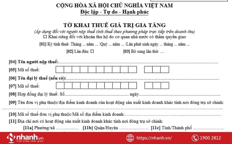 Nộp tờ khai thuế giá trị gia tăng