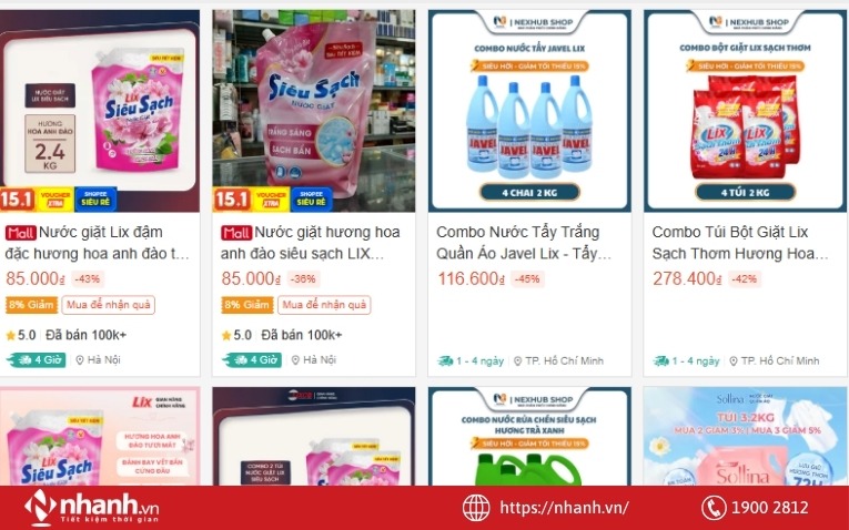 Nước giặt là một sản phẩm rất hợp với người bán mới