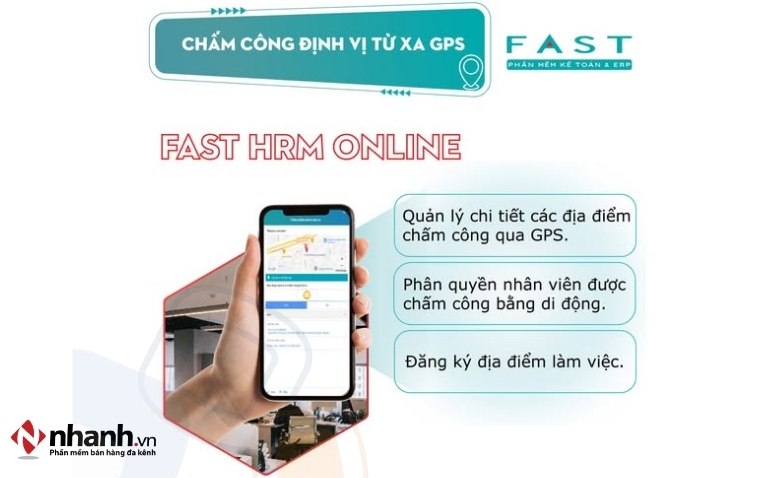 Phần mềm chấm công định vị Fast HRM online