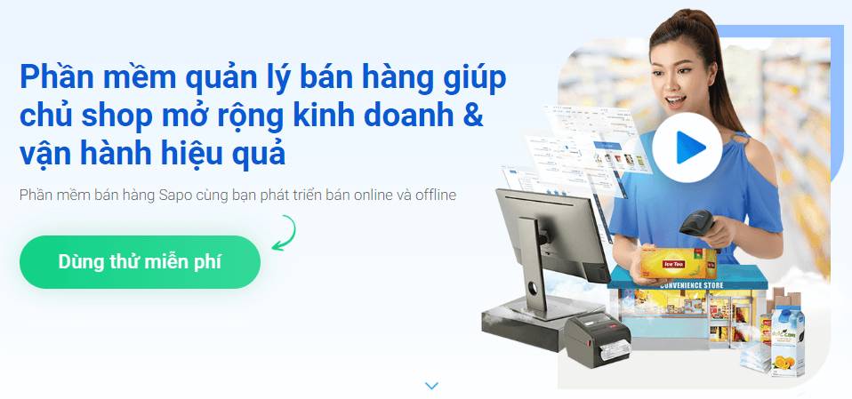 Phần mềm quản lý sách, văn phòng phẩm Sapo POS