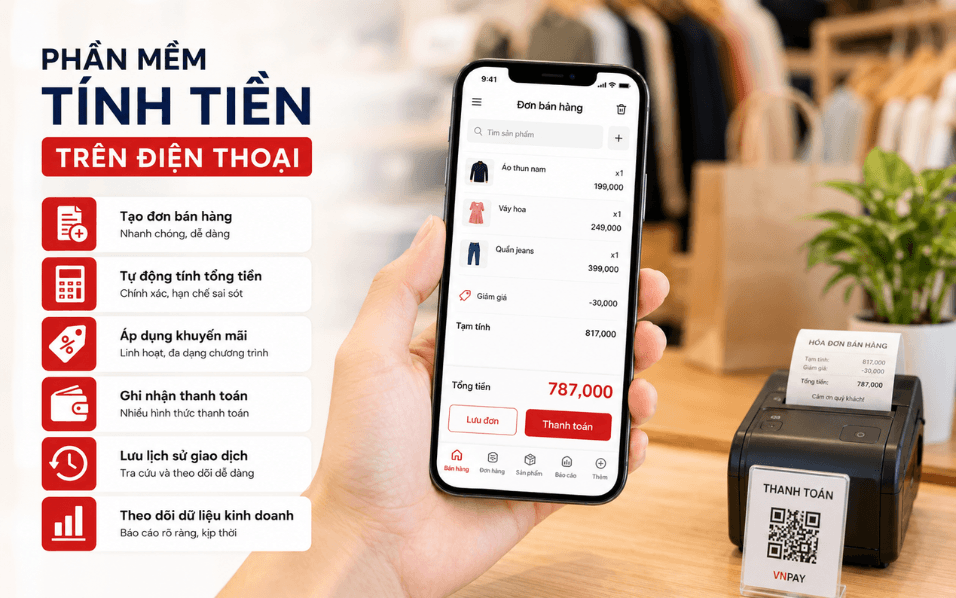 Phần mềm tính tiền trên điện thoại là gì?