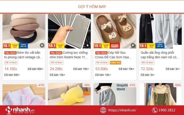 Shopee gợi ý mua sắm cho người mua
