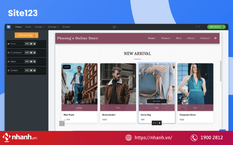Phần mềm thiết kế landing page Site123