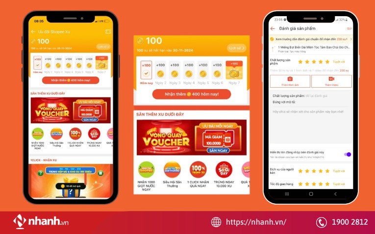 Sử dụng tính năng Xu thưởng của Shopee