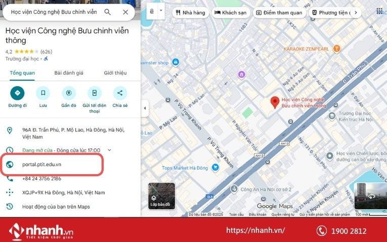 Sự hiện diện trên các website uy tín