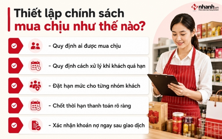 Thiết lập chính sách mua chịu như thế nào?