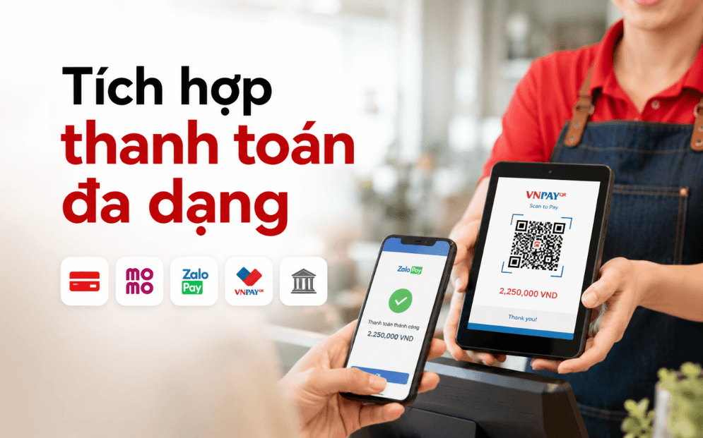 Tích hợp thanh toán đa dạng