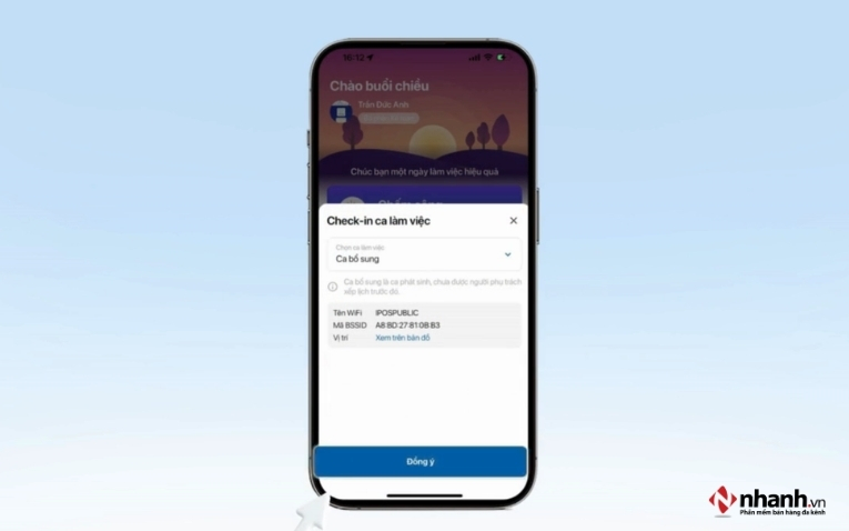 Tính năng chấm công của ứng dụng iPOS HRM