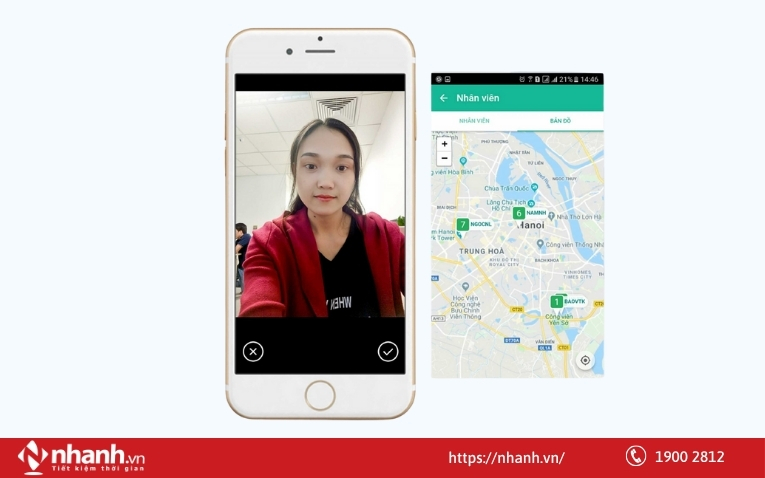 Tính năng chấm công online trên di động bằng công nghệ Face ID