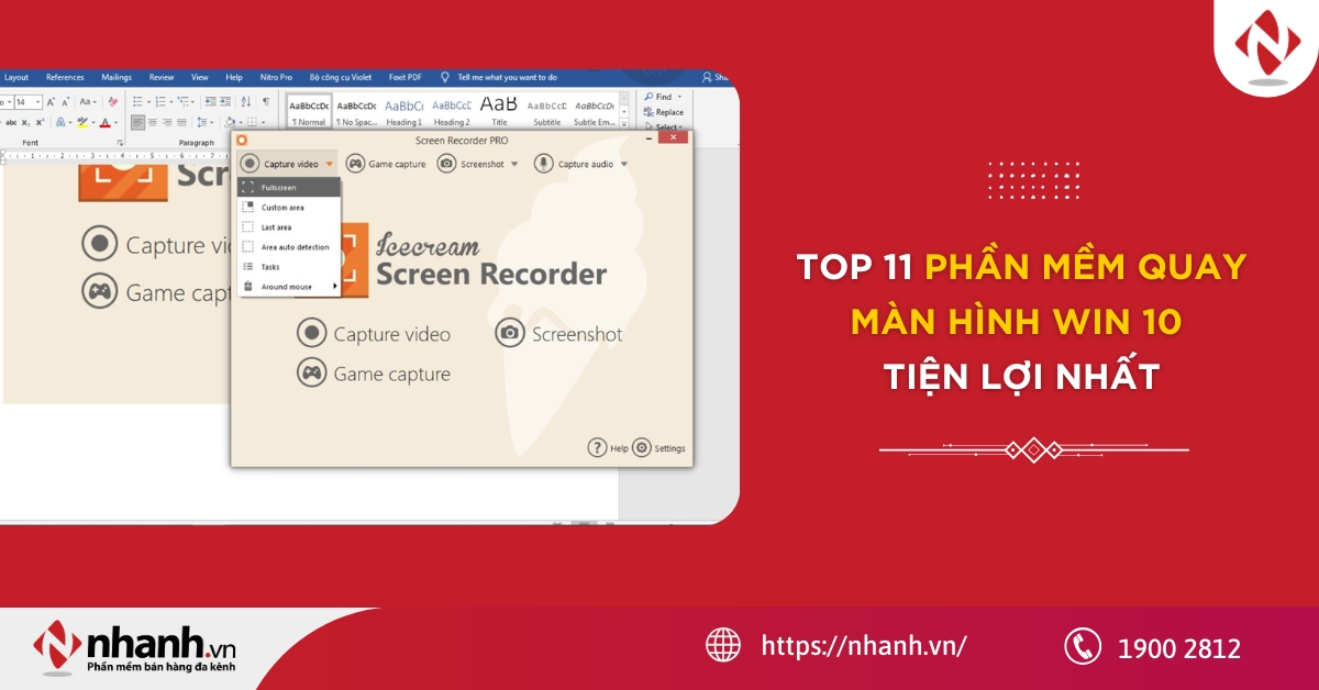 Top 11 phần mềm quay màn hình win 10 tiện lợi nhất