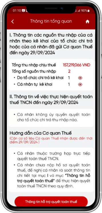 Trường hợp NNT không ủy quyền quyết toán và chưa gửi tờ khai 02QTT