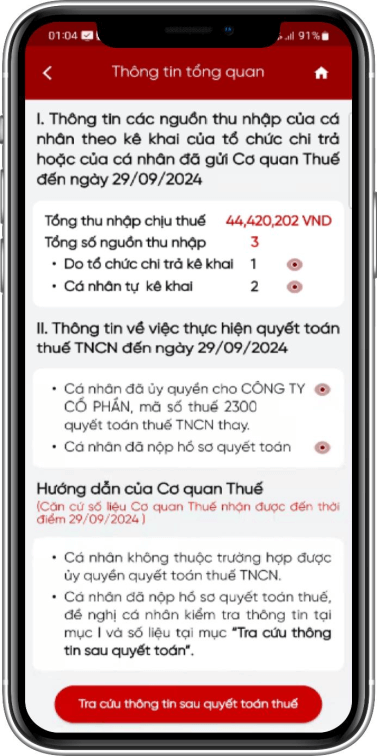 Trường hợp quyết toán sai và có gửi tờ khai 02QTT được chấp nhận