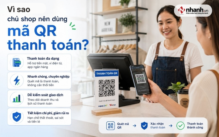 Những lý do các chủ shop nên sử dụng mã QR để thanh toán