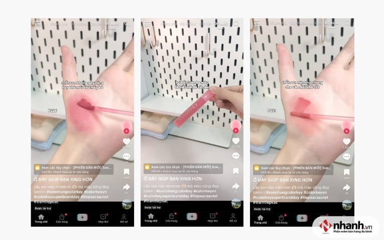 Video bán hàng trên Tiktok