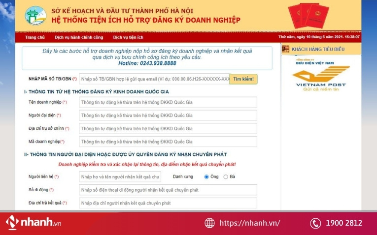 Xác thực bằng tài khoản đăng ký kinh doanh