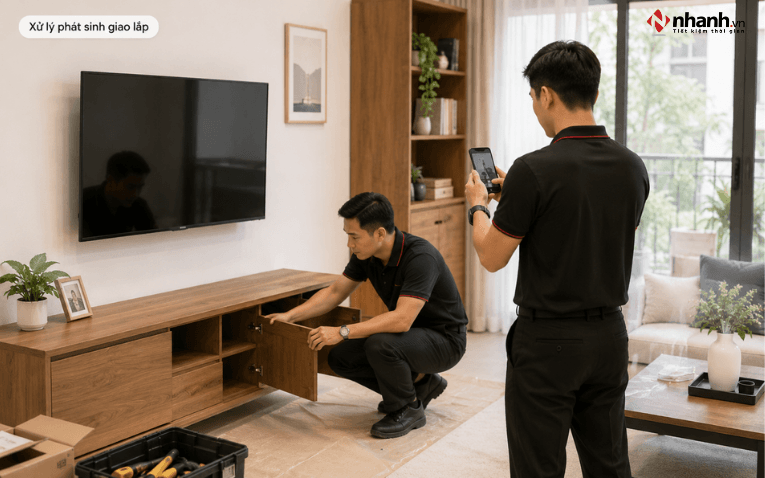 Xử lý phát sinh khi giao lắp nội thất tại nhà khách
