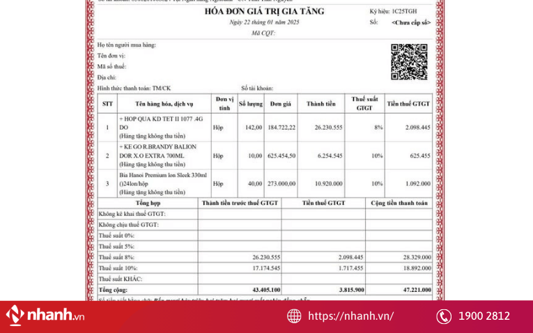 Xuất gộp hóa đơn điện tử cuối ngày