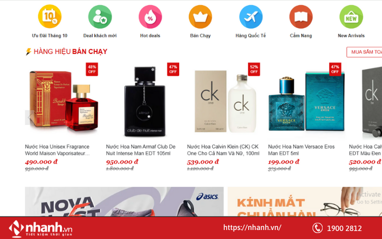 Bán mỹ phẩm nam trên Website