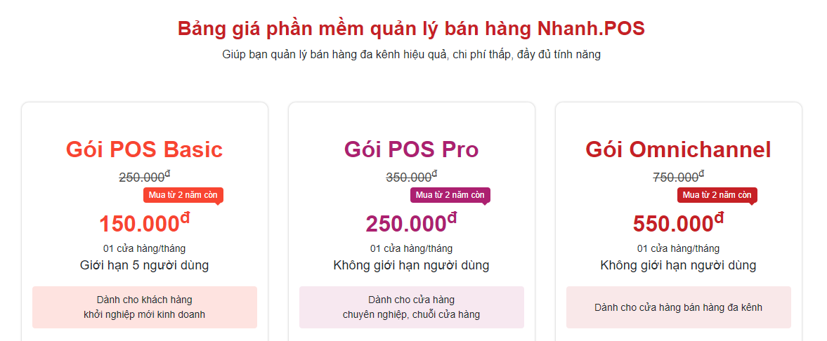Giá cả hợp lý, phù hợp với quy mô doanh nghiệp