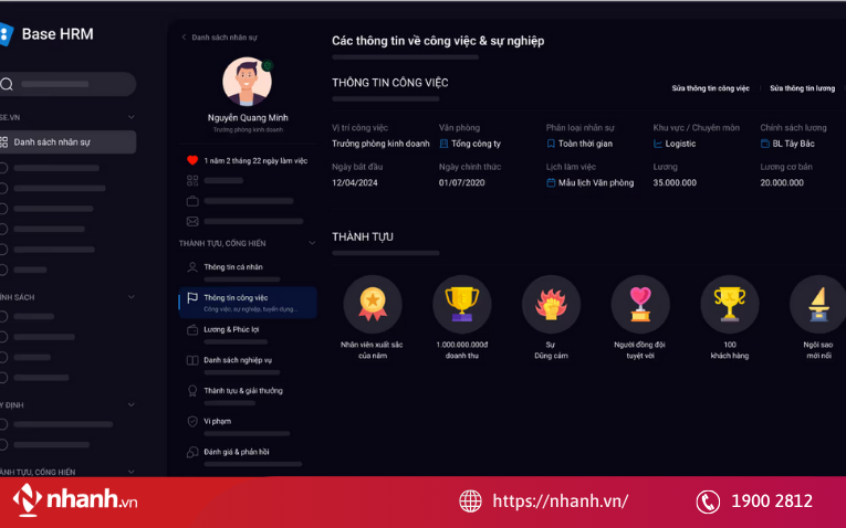 Hệ thống nhân sự Base HRM+
