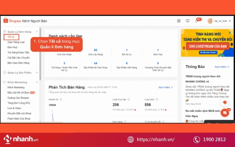 In phiếu gửi hàng và dán lên gói hàng