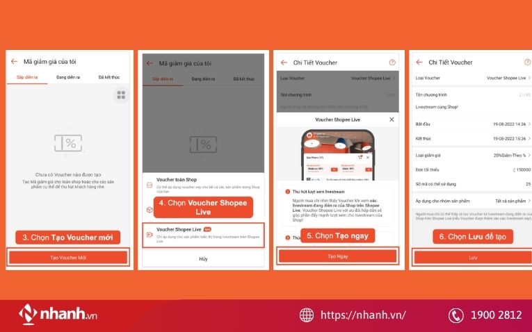 Bước 2: Cách tạo mã giảm giá Shopee Live trên Ứng dụng Shopee