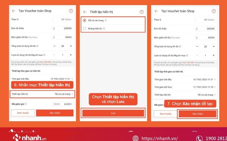 Bước 3: Cách tạo mã giảm giá ngay trên Ứng dụng Shopee