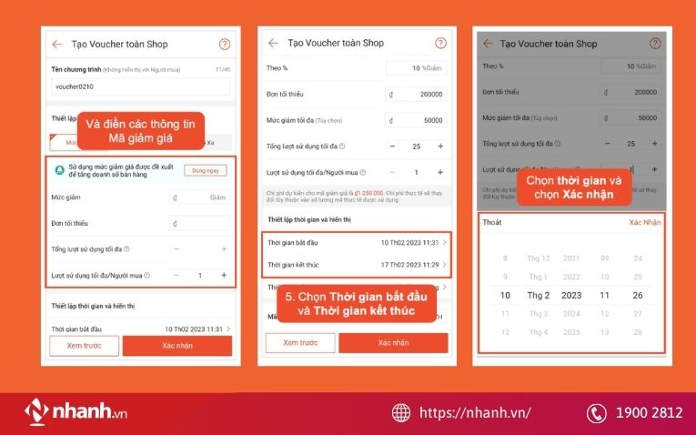 Bước 3: Cách tạo mã giảm giá ngay trên Ứng dụng Shopee