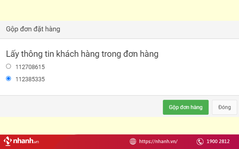 Gộp đơn hàng