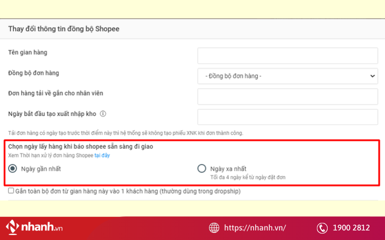 Kết nối Shopee