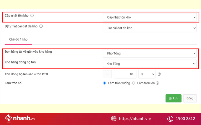 Đồng bộ tồn kho sản phẩm