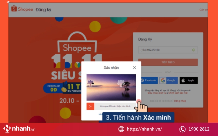 Hướng dẫn tạo tài khoản Shopee trên máy tính