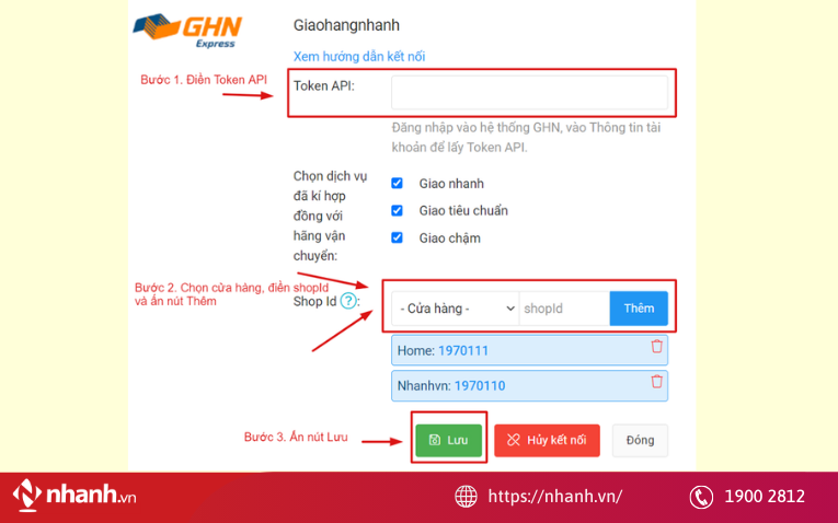 Kết nối Giao Hàng Nhanh
