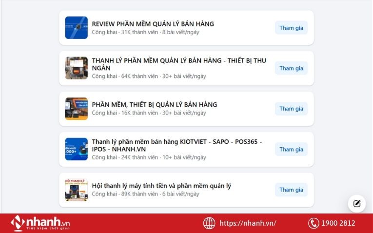 Các phần mềm hay được hỏi trong Grouo cộng đồng có độ uy tín cao