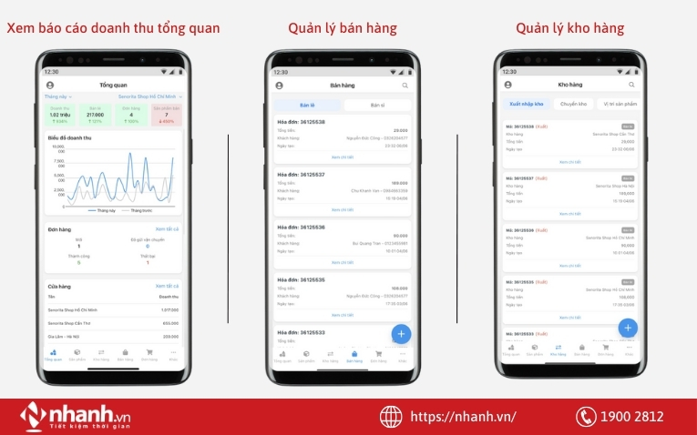 Các tính năng nổi bật trên ứng dụng Nhanh.vn