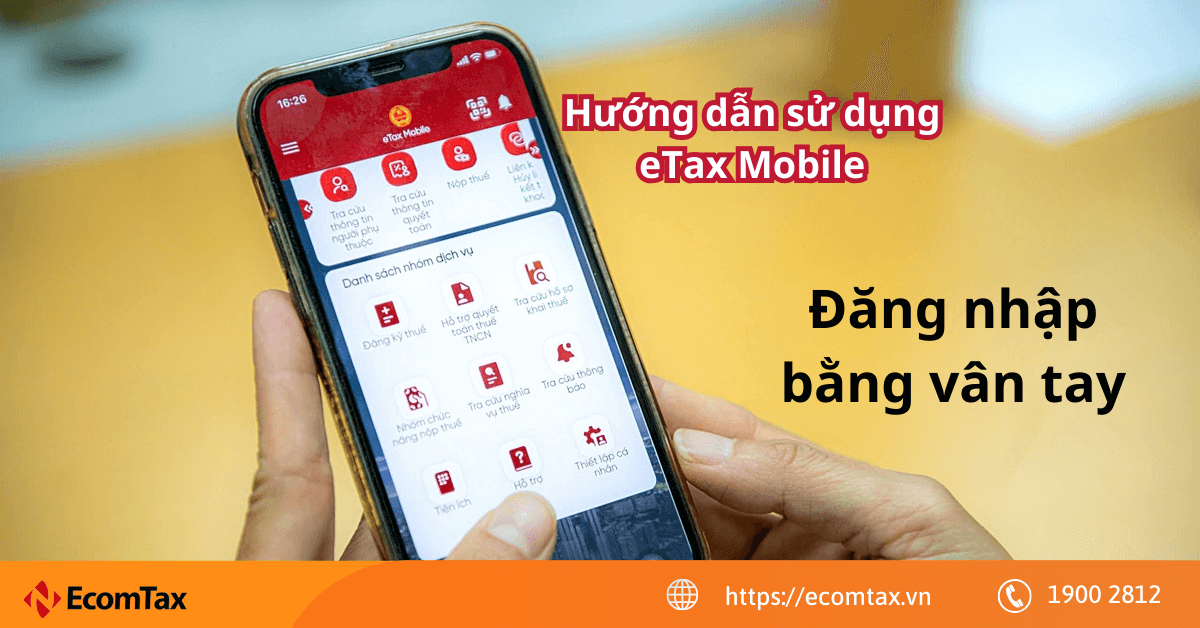 Cách đăng nhập bằng vân tay trên app eTax Mobile