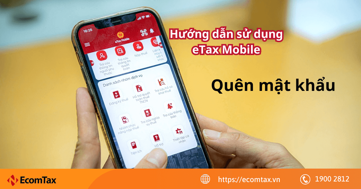 Cách đổi mật khẩu đăng nhập trên ứng dụng eTax Mobile