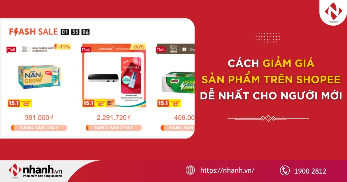 Cách giảm giá sản phẩm trên Shopee dễ nhất cho người mới năm 2026