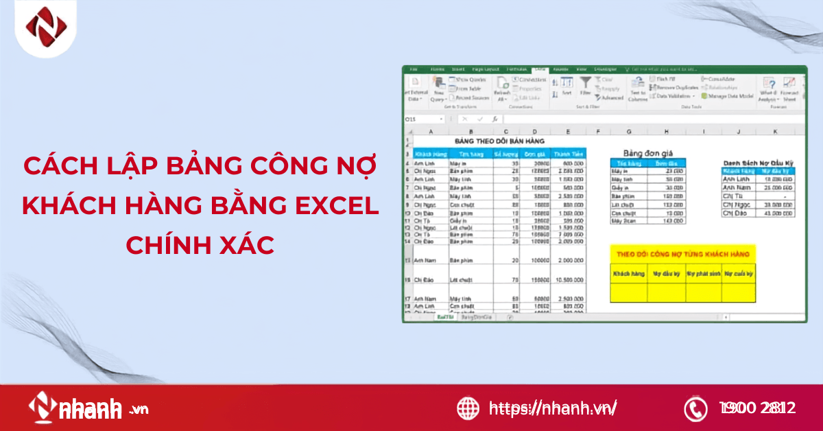 Cách lập bảng công nợ khách hàng bằng Excel chính xác